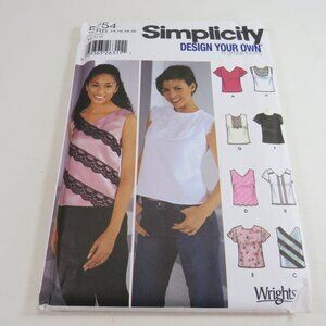 Simplicity 5754 Sewing Pattern UNCUT design your own shirt size 14-20
